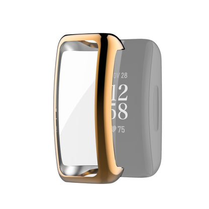 For Fitbit Inspire 2 Full Coverage TPU Protective Case Cover(Rose Gold) by bashfashion