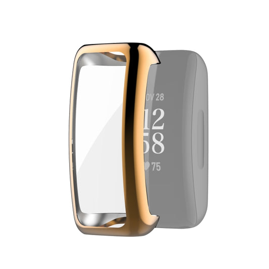 For Fitbit Inspire 2 Full Coverage TPU Protective Case Cover(Rose Gold) by bashfashion