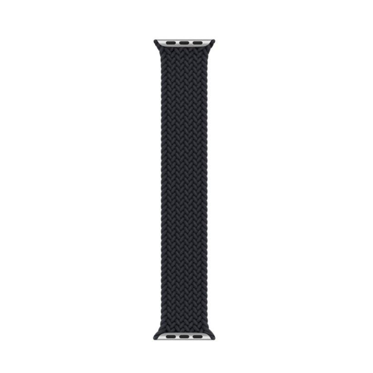 Nylon Single-turn Braided Watch Band For Apple Watch Series 9&8&7 41mm / SE 3&SE 2&6&SE&5&4 40mm / 3&2&1 38mm, Length:S 130mm(Black) by bashfashion