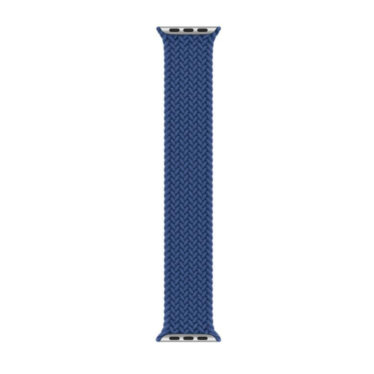 Nylon Single-turn Braided Watch Band For Apple Watch Series 9&8&7 41mm / SE 3&SE 2&6&SE&5&4 40mm / 3&2&1 38mm, Length:S 130mm(Blue) by bashfashion