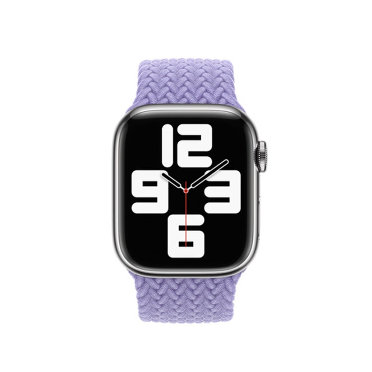 Nylon Single-turn Braided Watch Band For Apple Watch Series 9&8&7 41mm / SE 3&SE 2&6&SE&5&4 40mm / 3&2&1 38mm, Length:S 130mm(British Lavender) by bashfashion