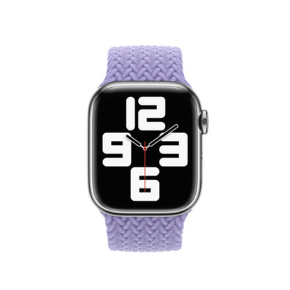 Nylon Single-turn Braided Watch Band For Apple Watch Series 9&8&7 41mm / SE 3&SE 2&6&SE&5&4 40mm / 3&2&1 38mm, Length:S 130mm(British Lavender) by bashfashion