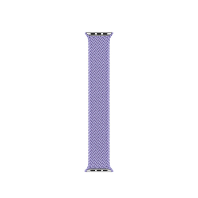 Nylon Single-turn Braided Watch Band For Apple Watch Series 9&8&7 41mm / SE 3&SE 2&6&SE&5&4 40mm / 3&2&1 38mm, Length:S 130mm(British Lavender) by bashfashion