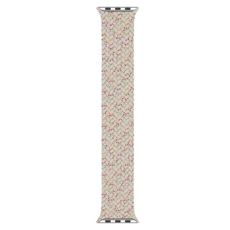 Nylon Single-turn Braided Watch Band For Apple Watch Series 9&8&7 41mm / SE 3&SE 2&6&SE&5&4 40mm / 3&2&1 38mm, Length:S 130mm (Starlight White) by bashfashion