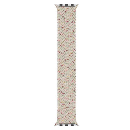 Nylon Single-turn Braided Watch Band For Apple Watch Series 9&8&7 41mm / SE 3&SE 2&6&SE&5&4 40mm / 3&2&1 38mm, Length:S 130mm (Starlight White) by bashfashion