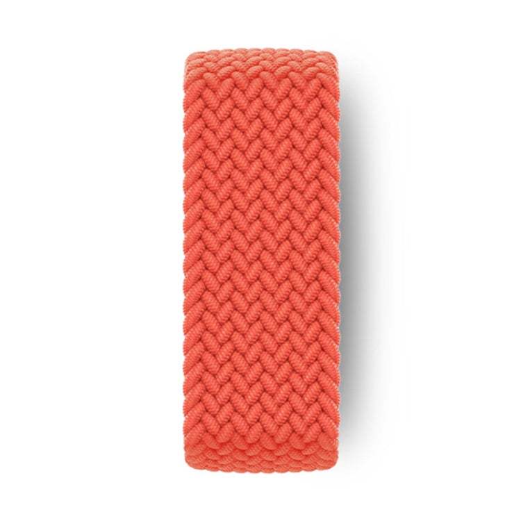 Nylon Single-turn Braided Watch Band For Apple Watch Series 9&8&7 41mm / SE 3&SE 2&6&SE&5&4 40mm / 3&2&1 38mm, Length:S 130mm (Electric Orange) by bashfashion