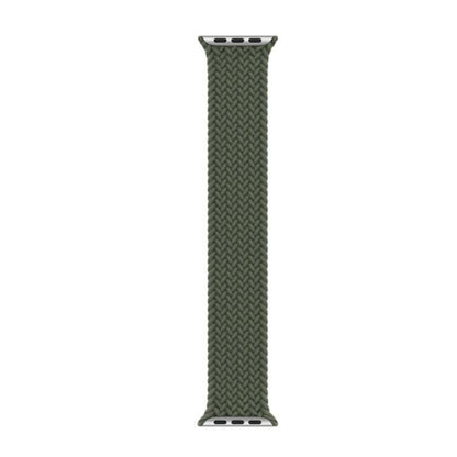 Nylon Single-turn Braided Watch Band For Apple Watch Series 7 41mm / 6 & SE & 5 & 4 40mm / 3 & 2 & 1 38mm, Length:M 145mm(Olive Green) by bashfashion