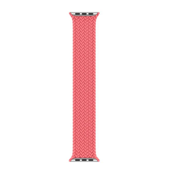 Nylon Single-turn Braided Watch Band For Apple Watch Series 7 41mm / 6 & SE & 5 & 4 40mm / 3 & 2 & 1 38mm, Length:M 145mm(Pink) by bashfashion