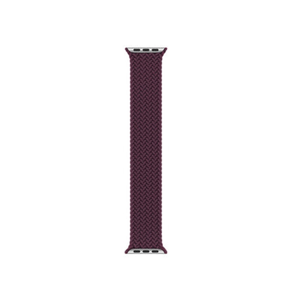 Nylon Single-turn Braided Watch Band For Apple Watch Series 9&8&7 41mm / SE 3&SE 2&6&SE&5&4 40mm / 3&2&1 38mm, Length:M 145mm(Crimson Cherry) by bashfashion