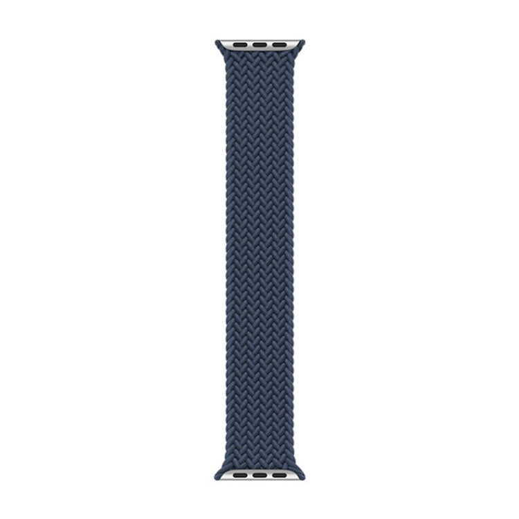 Nylon Single-turn Braided Watch Band For Apple Watch Series 9&8&7 41mm / SE 3&SE 2&6&SE&5&4 40mm / 3&2&1 38mm, Length:M 145mm (Starlight Blue) by bashfashion