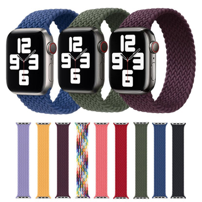 Nylon Single-turn Braided Watch Band For Apple Watch Series 7 41mm / 6 & SE & 5 & 4 40mm / 3 & 2 & 1 38mm, Length:L 155mm (Starlight) by bashfashion