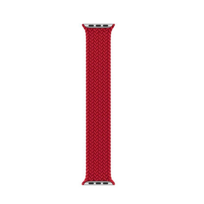 Nylon Single-turn Braided Watch Band For Apple Watch Series 7 45mm / 6 & SE & 5 & 4 44mm / 3 & 2 & 1 42mm, Length:M 155mm(Red) by bashfashion