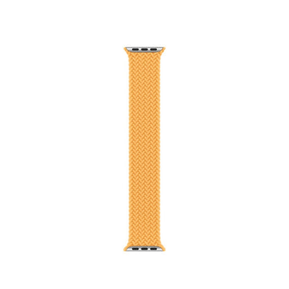 Nylon Single-turn Braided Watch Band For Apple Watch Ultra 49mm&Watch Ultra 2 49mm / Series 9&8&7 45mm / SE 3&SE 2&6&SE&5&4 44mm / 3&2&1 42mm, Length:M 155mm(Milky Beige) by bashfashion