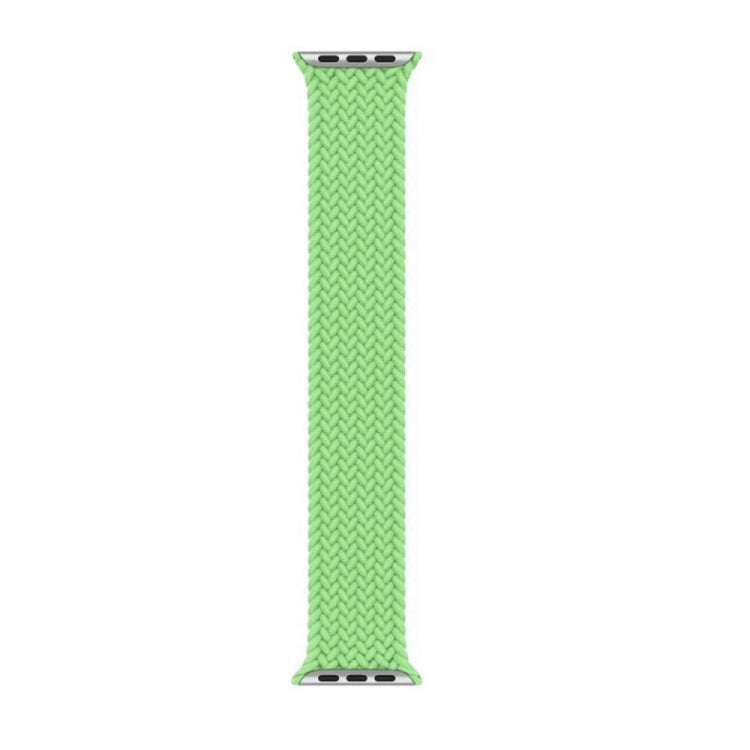 Nylon Single-turn Braided Watch Band For Apple Watch Ultra 49mm&Watch Ultra 2 49mm / Series 9&8&7 45mm / SE 3&SE 2&6&SE&5&4 44mm / 3&2&1 42mm, Length:L 170mm (Pistachio Green) by bashfashion