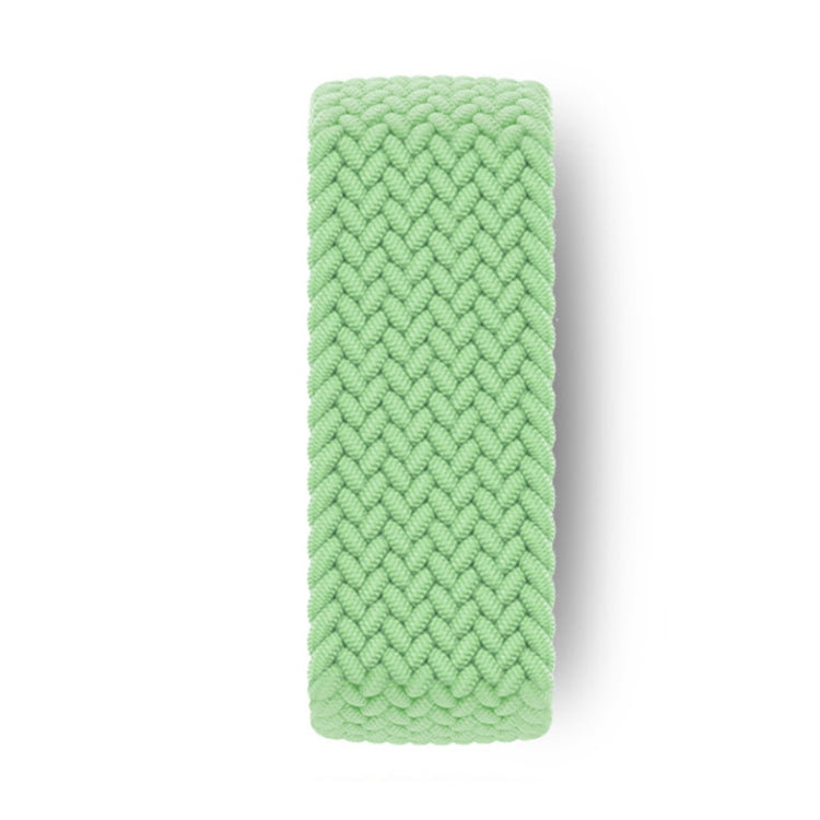 Nylon Single-turn Braided Watch Band For Apple Watch Ultra 49mm&Watch Ultra 2 49mm / Series 9&8&7 45mm / SE 3&SE 2&6&SE&5&4 44mm / 3&2&1 42mm, Length:L 170mm (Pistachio Green) by bashfashion