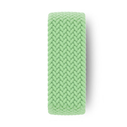 Nylon Single-turn Braided Watch Band For Apple Watch Ultra 49mm&Watch Ultra 2 49mm / Series 9&8&7 45mm / SE 3&SE 2&6&SE&5&4 44mm / 3&2&1 42mm, Length:L 170mm (Pistachio Green) by bashfashion
