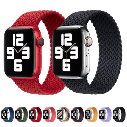 Nylon Single-turn Braided Watch Band For Apple Watch Ultra 49mm&Watch Ultra 2 49mm / Series 9&8&7 45mm / SE 3&SE 2&6&SE&5&4 44mm / 3&2&1 42mm, Length:L 170mm (Pistachio Green) by bashfashion