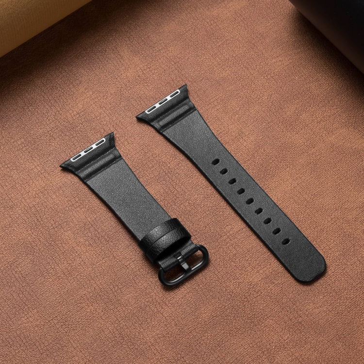 Genuine Leather Watch Bands For Apple Watch Series 7 41mm / 6 & SE & 5 & 4 40mm / 3 & 2 & 1 38mm(Black) by bashfashion
