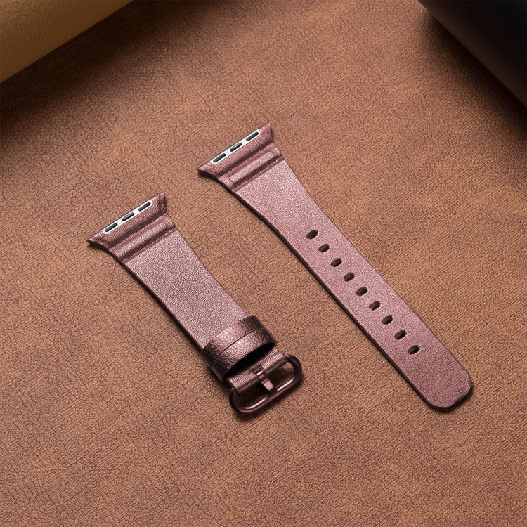 Genuine Leather Watch Bands For Apple Watch Series 7 41mm / 6 & SE & 5 & 4 40mm / 3 & 2 & 1 38mm(Pink) by bashfashion