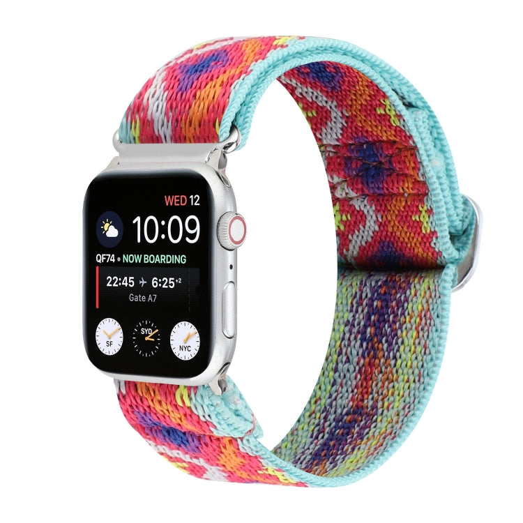 Metal Japanese Buckle Elastic Nylon Watch Band For Apple Watch Ultra 49mm&Watch Ultra 2 49mm / Series 9&8&7 45mm / SE 3&SE 2&6&SE&5&4 44mm / 3&2&1 42mm(4) by bashfashion