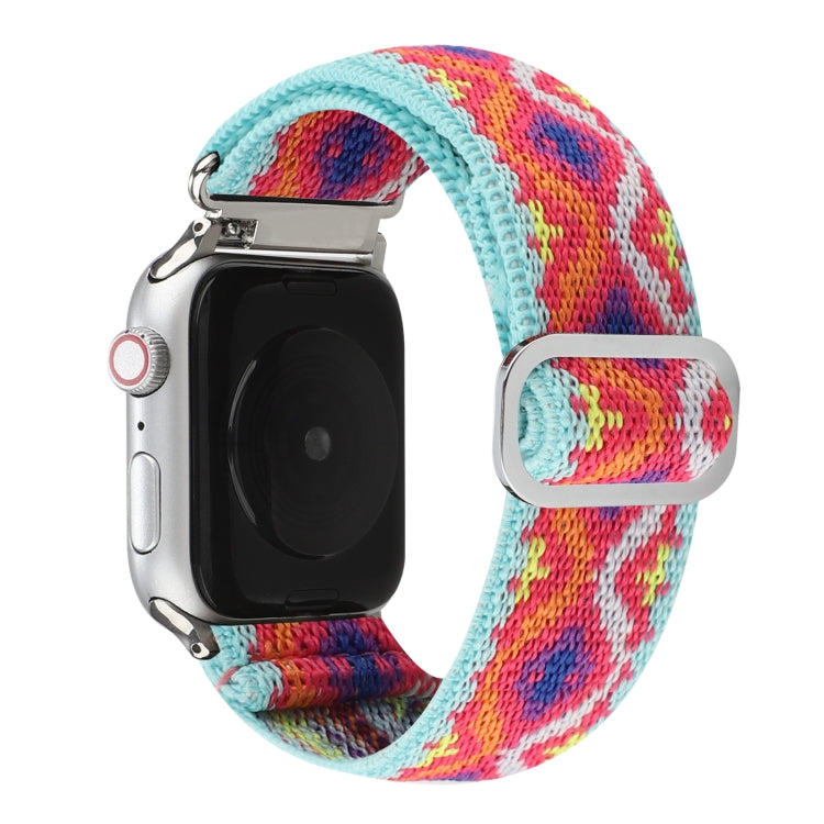 Metal Japanese Buckle Elastic Nylon Watch Band For Apple Watch Ultra 49mm&Watch Ultra 2 49mm / Series 9&8&7 45mm / SE 3&SE 2&6&SE&5&4 44mm / 3&2&1 42mm(4) by bashfashion
