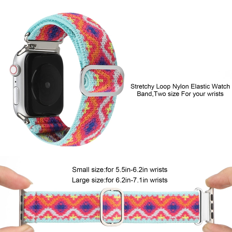 Metal Japanese Buckle Elastic Nylon Watch Band For Apple Watch Ultra 49mm&Watch Ultra 2 49mm / Series 9&8&7 45mm / SE 3&SE 2&6&SE&5&4 44mm / 3&2&1 42mm(4) by bashfashion