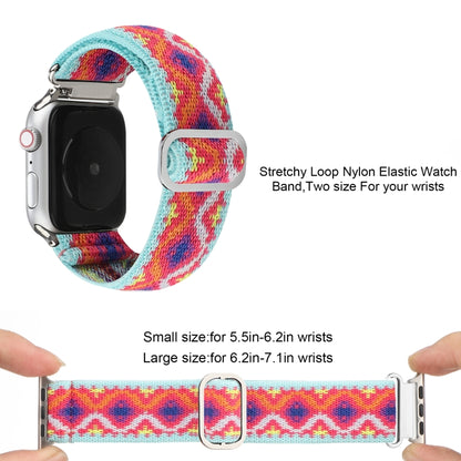 Metal Japanese Buckle Elastic Nylon Watch Band For Apple Watch Ultra 49mm&Watch Ultra 2 49mm / Series 9&8&7 45mm / SE 3&SE 2&6&SE&5&4 44mm / 3&2&1 42mm(4) by bashfashion