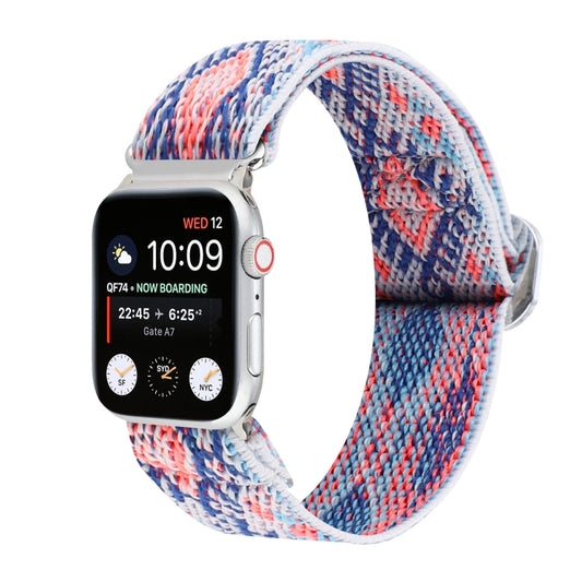 Metal Japanese Buckle Elastic Nylon Watch Band For Apple Watch Ultra 49mm&Watch Ultra 2 49mm / Series 9&8&7 45mm / SE 3&SE 2&6&SE&5&4 44mm / 3&2&1 42mm(7) by bashfashion