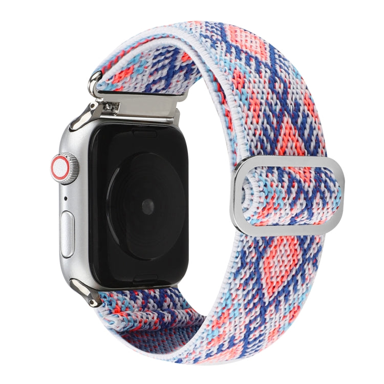 Metal Japanese Buckle Elastic Nylon Watch Band For Apple Watch Ultra 49mm&Watch Ultra 2 49mm / Series 9&8&7 45mm / SE 3&SE 2&6&SE&5&4 44mm / 3&2&1 42mm(7) by bashfashion