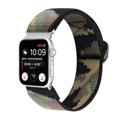 Metal Japanese Buckle Elastic Nylon Watch Band For Apple Watch Ultra 49mm&Watch Ultra 2 49mm / Series 9&8&7 45mm / SE 3&SE 2&6&SE&5&4 44mm / 3&2&1 42mm(9) by bashfashion