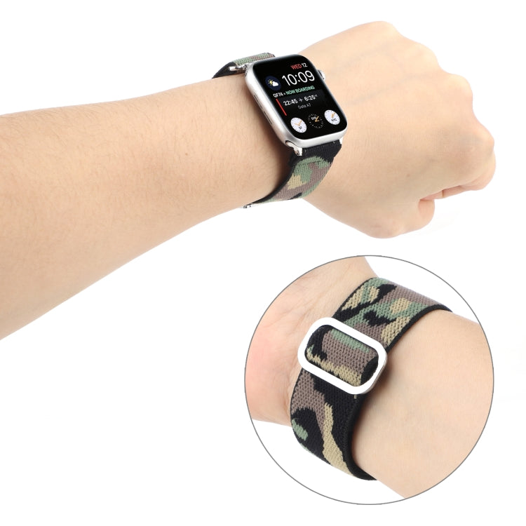 Metal Japanese Buckle Elastic Nylon Watch Band For Apple Watch Ultra 49mm&Watch Ultra 2 49mm / Series 9&8&7 45mm / SE 3&SE 2&6&SE&5&4 44mm / 3&2&1 42mm(9) by bashfashion