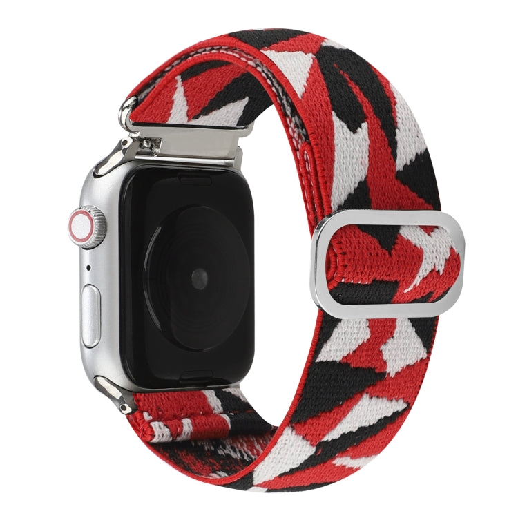 Metal Japanese Buckle Elastic Nylon Watch Band For Apple Watch Series 7 45mm / 6 & SE & 5 & 4 44mm / 3 & 2 & 1 42mm(10) by bashfashion