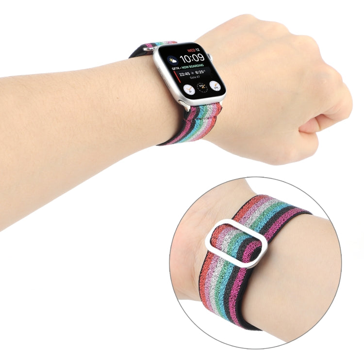 Metal Japanese Buckle Elastic Nylon Watch Band For Apple Watch Ultra 49mm&Watch Ultra 2 49mm / Series 9&8&7 45mm / SE 3&SE 2&6&SE&5&4 44mm / 3&2&1 42mm(12) by bashfashion