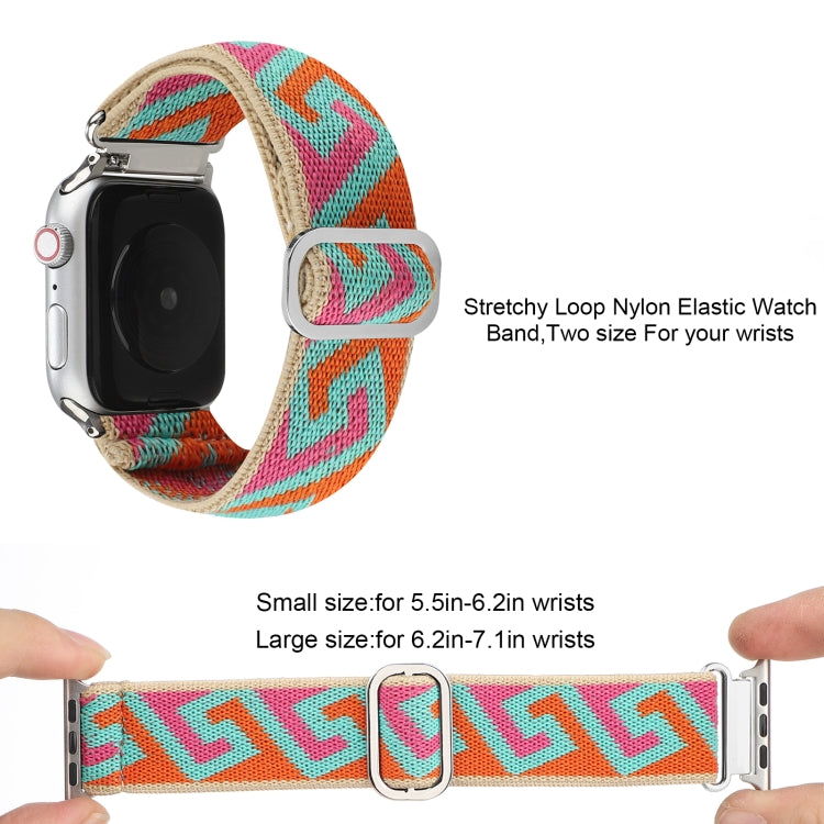 Metal Japanese Buckle Elastic Nylon Watch Band For Apple Watch Ultra 49mm&Watch Ultra 2 49mm / Series 9&8&7 45mm / SE 3&SE 2&6&SE&5&4 44mm / 3&2&1 42mm(14) by bashfashion