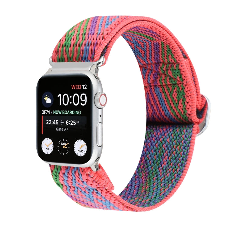 Metal Japanese Buckle Elastic Nylon Watch Band For Apple Watch Ultra 49mm&Watch Ultra 2 49mm / Series 9&8&7 45mm / SE 3&SE 2&6&SE&5&4 44mm / 3&2&1 42mm(16) by bashfashion
