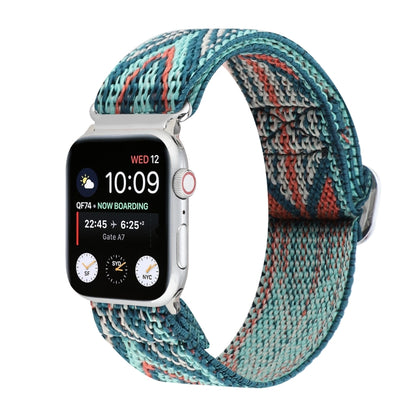 Metal Japanese Buckle Elastic Nylon Watch Band For Apple Watch Ultra 49mm&Watch Ultra 2 49mm / Series 9&8&7 45mm / SE 3&SE 2&6&SE&5&4 44mm / 3&2&1 42mm(17) by bashfashion