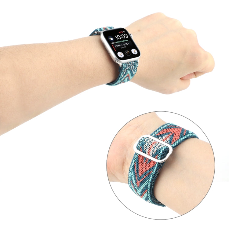 Metal Japanese Buckle Elastic Nylon Watch Band For Apple Watch Ultra 49mm&Watch Ultra 2 49mm / Series 9&8&7 45mm / SE 3&SE 2&6&SE&5&4 44mm / 3&2&1 42mm(17) by bashfashion