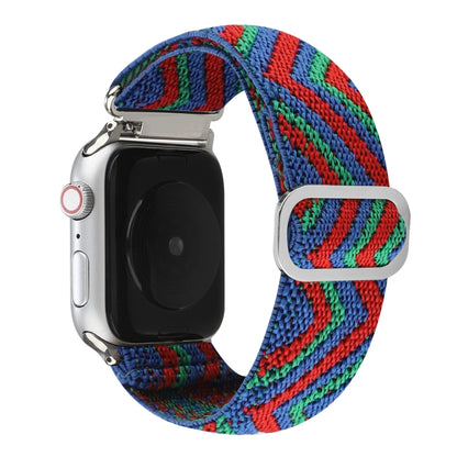 Metal Japanese Buckle Elastic Nylon Watch Band For Apple Watch Series 7 45mm / 6 & SE & 5 & 4 44mm / 3 & 2 & 1 42mm(18) by bashfashion