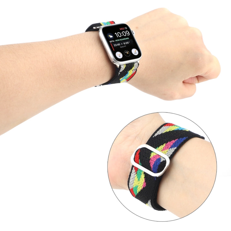 Metal Japanese Buckle Elastic Nylon Watch Band For Apple Watch Ultra 49mm&Watch Ultra 2 49mm / Series 9&8&7 45mm / SE 3&SE 2&6&SE&5&4 44mm / 3&2&1 42mm(20) by bashfashion