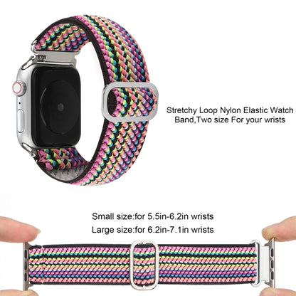 Metal Japanese Buckle Elastic Nylon Watch Band For Apple Watch Ultra 49mm&Watch Ultra 2 49mm / Series 9&8&7 45mm / SE 3&SE 2&6&SE&5&4 44mm / 3&2&1 42mm(22) by bashfashion