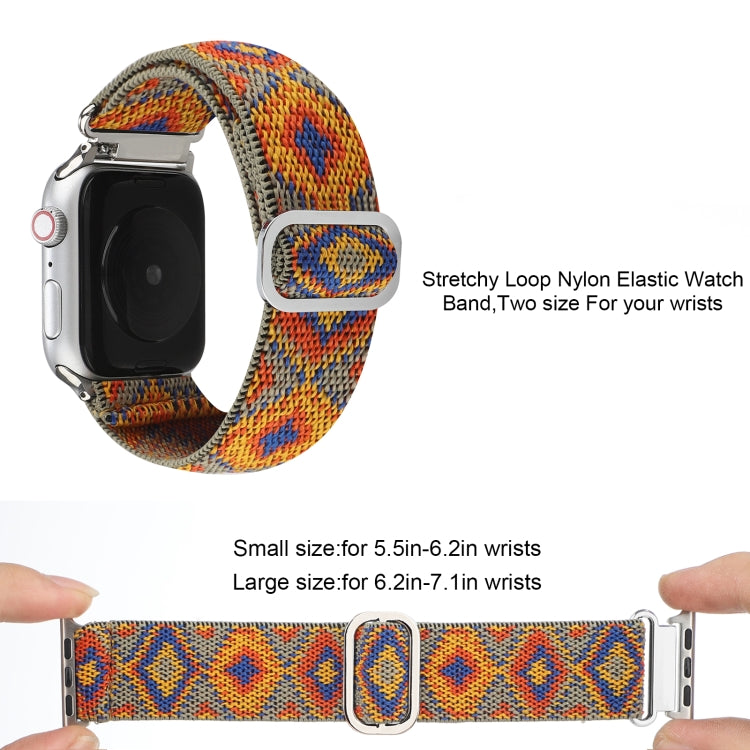 Metal Japanese Buckle Elastic Nylon Watch Band For Apple Watch Series 9&8&7 41mm / SE 3&SE 2&6&SE&5&4 40mm / 3&2&1 38mm(1) by bashfashion