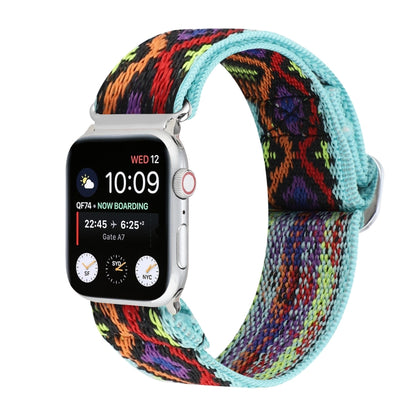 Metal Japanese Buckle Elastic Nylon Watch Band For Apple Watch Series 7 41mm / 6 & SE & 5 & 4 40mm / 3 & 2 & 1 38mm(3) by bashfashion