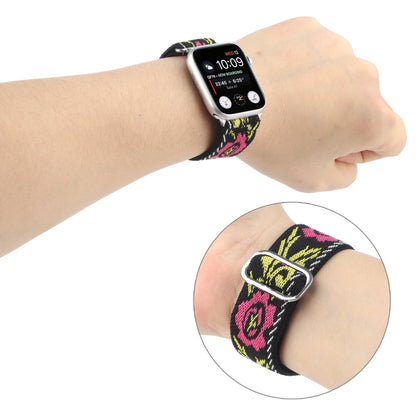 Metal Japanese Buckle Elastic Nylon Watch Band For Apple Watch Series 9&8&7 41mm / SE 3&SE 2&6&SE&5&4 40mm / 3&2&1 38mm(6) by bashfashion