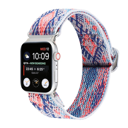 Metal Japanese Buckle Elastic Nylon Watch Band For Apple Watch Series 7 41mm / 6 & SE & 5 & 4 40mm / 3 & 2 & 1 38mm(7) by bashfashion