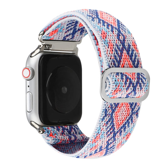 Metal Japanese Buckle Elastic Nylon Watch Band For Apple Watch Series 7 41mm / 6 & SE & 5 & 4 40mm / 3 & 2 & 1 38mm(7) by bashfashion