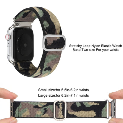Metal Japanese Buckle Elastic Nylon Watch Band For Apple Watch Series 9&8&7 41mm / SE 3&SE 2&6&SE&5&4 40mm / 3&2&1 38mm(9) by bashfashion