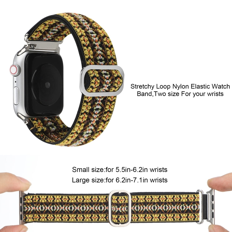 Metal Japanese Buckle Elastic Nylon Watch Band For Apple Watch Series 7 41mm / 6 & SE & 5 & 4 40mm / 3 & 2 & 1 38mm(11) by bashfashion