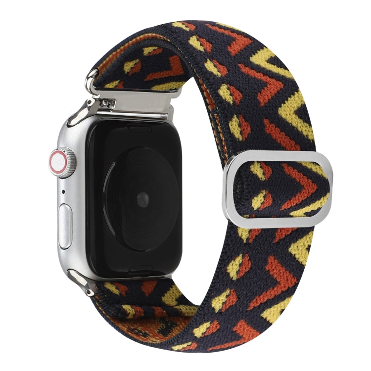 Metal Japanese Buckle Elastic Nylon Watch Band For Apple Watch Series 7 41mm / 6 & SE & 5 & 4 40mm / 3 & 2 & 1 38mm(15) by bashfashion