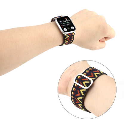 Metal Japanese Buckle Elastic Nylon Watch Band For Apple Watch Series 7 41mm / 6 & SE & 5 & 4 40mm / 3 & 2 & 1 38mm(15) by bashfashion