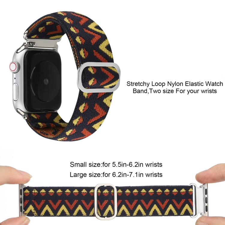 Metal Japanese Buckle Elastic Nylon Watch Band For Apple Watch Series 7 41mm / 6 & SE & 5 & 4 40mm / 3 & 2 & 1 38mm(15) by bashfashion